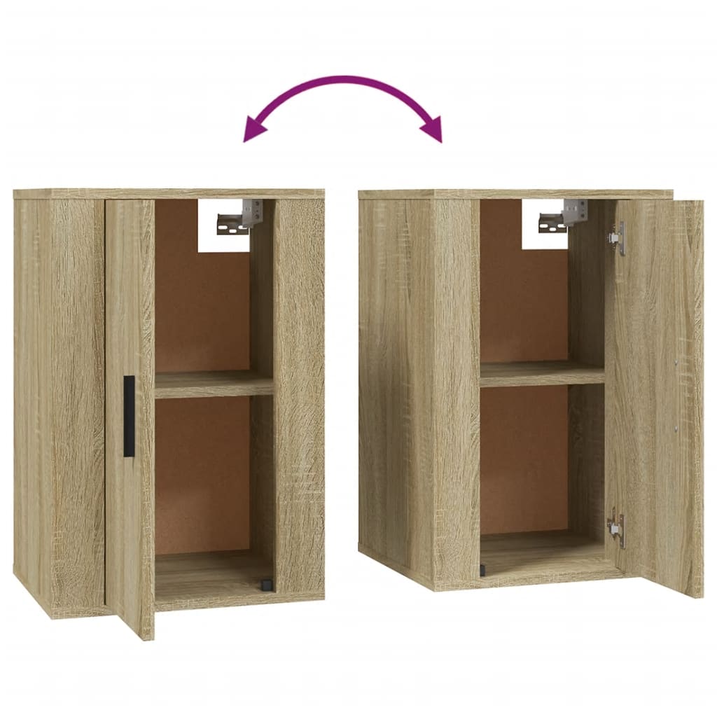 vidaXL 2 Piece Wall-mounted TV Cabinet Set Sonoma Oak 40x34,5x60 cm