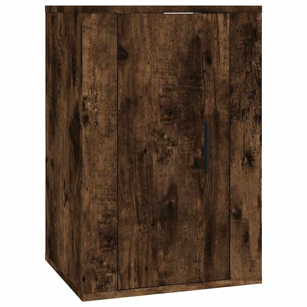 vidaXL 2 Piece Wall-mounted TV Cabinet Set Smoked Oak 40x34,5x60 cm