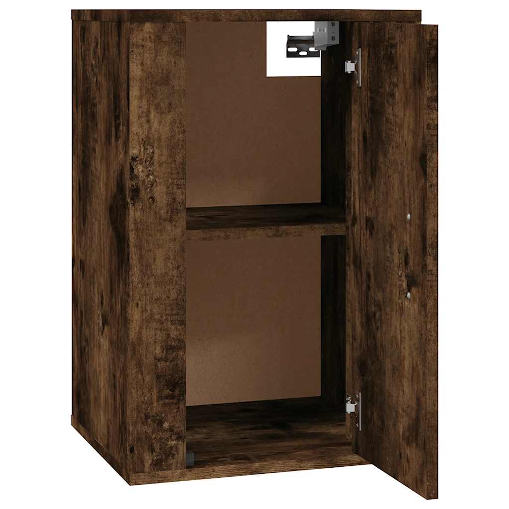 vidaXL 2 Piece Wall-mounted TV Cabinet Set Smoked Oak 40x34,5x60 cm