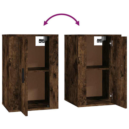 vidaXL 2 Piece Wall-mounted TV Cabinet Set Smoked Oak 40x34,5x60 cm