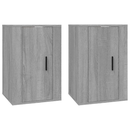 vidaXL 2 Piece Wall-mounted TV Cabinet Set Grey Sonoma 40x34,5x60 cm