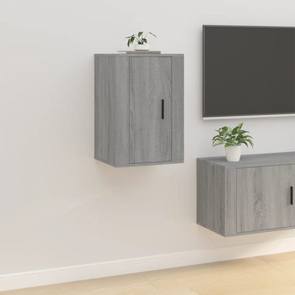 vidaXL 2 Piece Wall-mounted TV Cabinet Set Grey Sonoma 40x34,5x60 cm