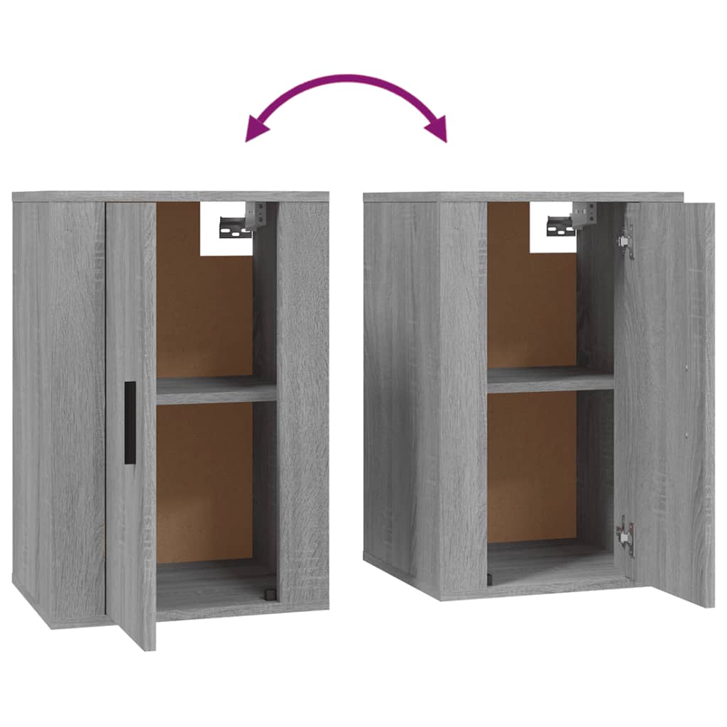 vidaXL 2 Piece Wall-mounted TV Cabinet Set Grey Sonoma 40x34,5x60 cm