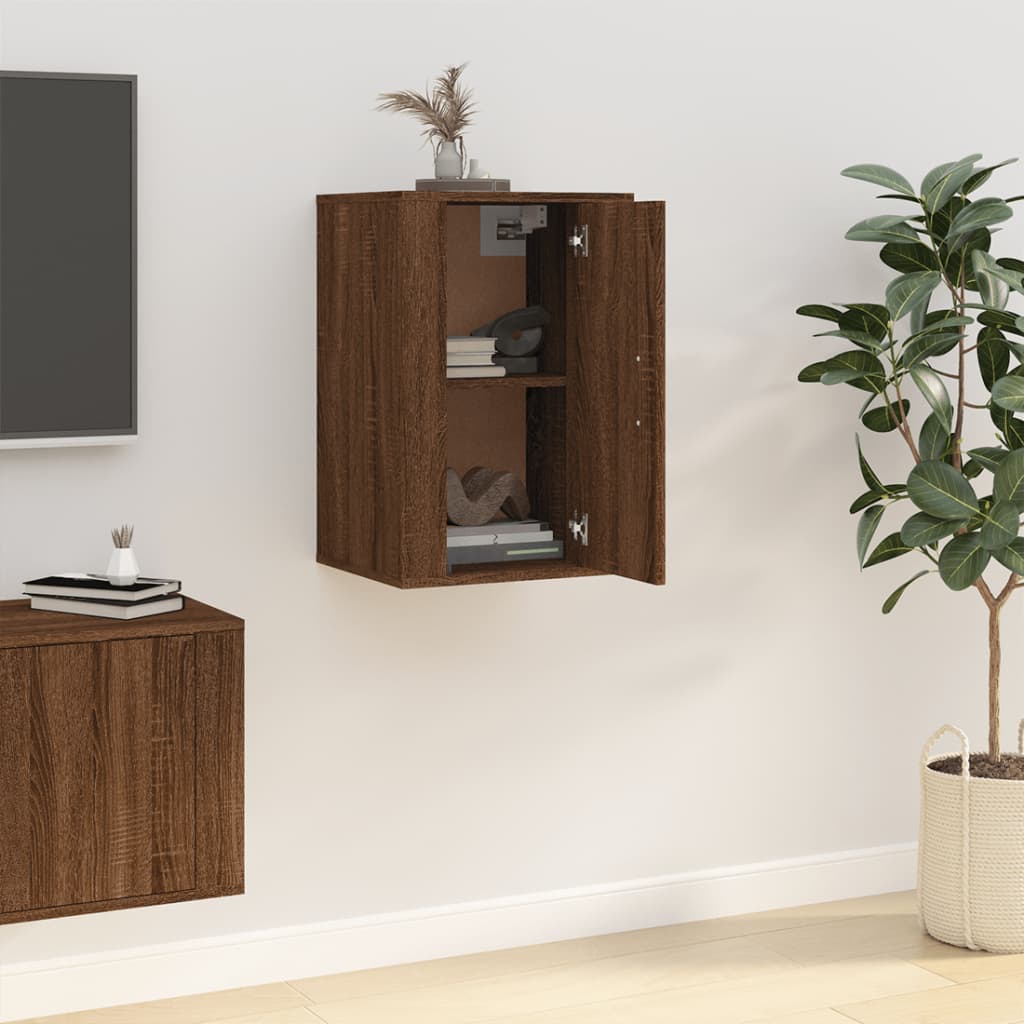 vidaXL Wall Mounted TV Cabinet Brown Oak 40x34,5x60 cm