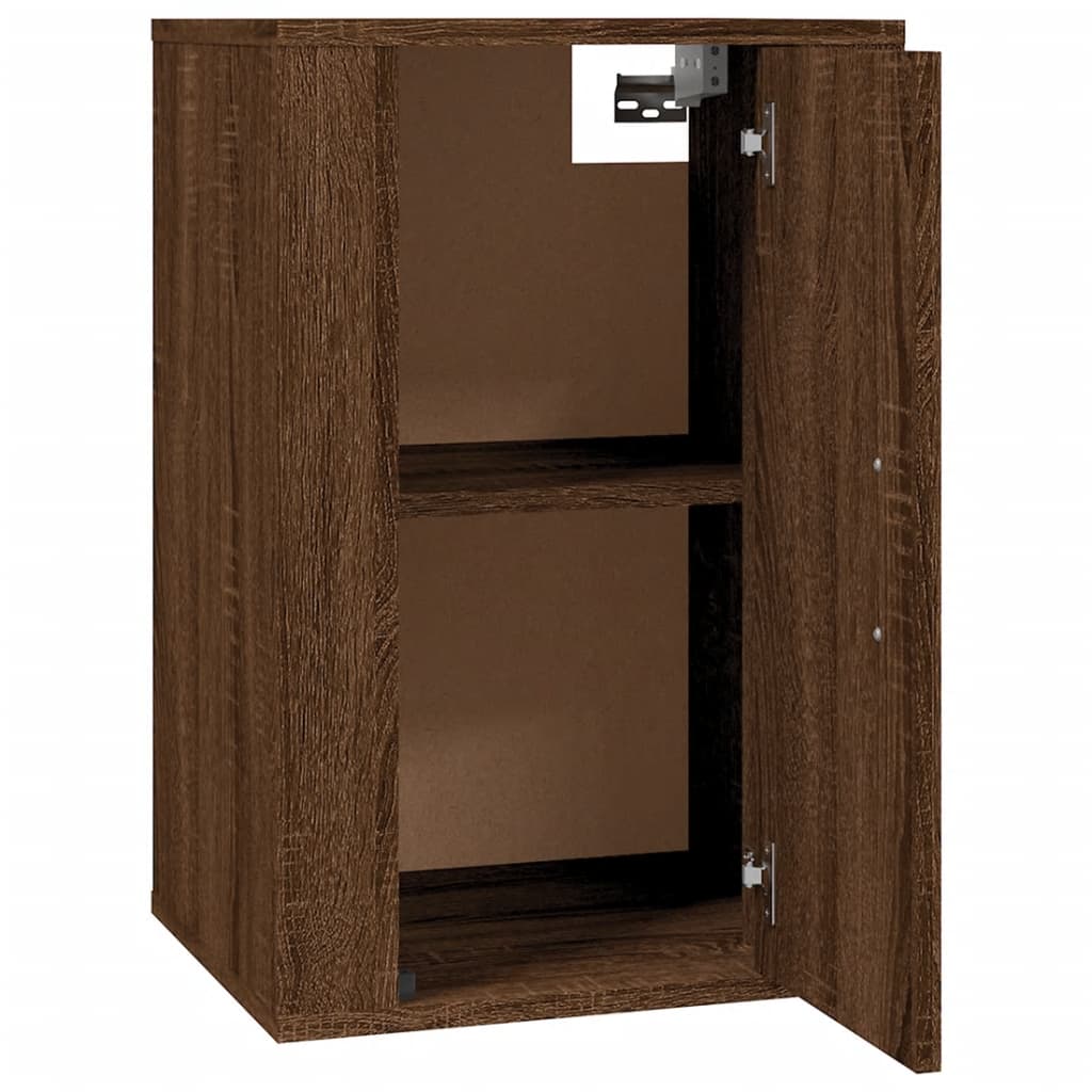 vidaXL 2 Piece Wall-mounted TV Cabinet Set Brown Oak 40x34,5x60 cm