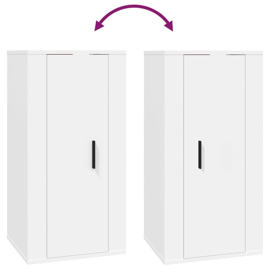 vidaXL Wall Mounted TV Cabinet White 40x34,5x80 cm
