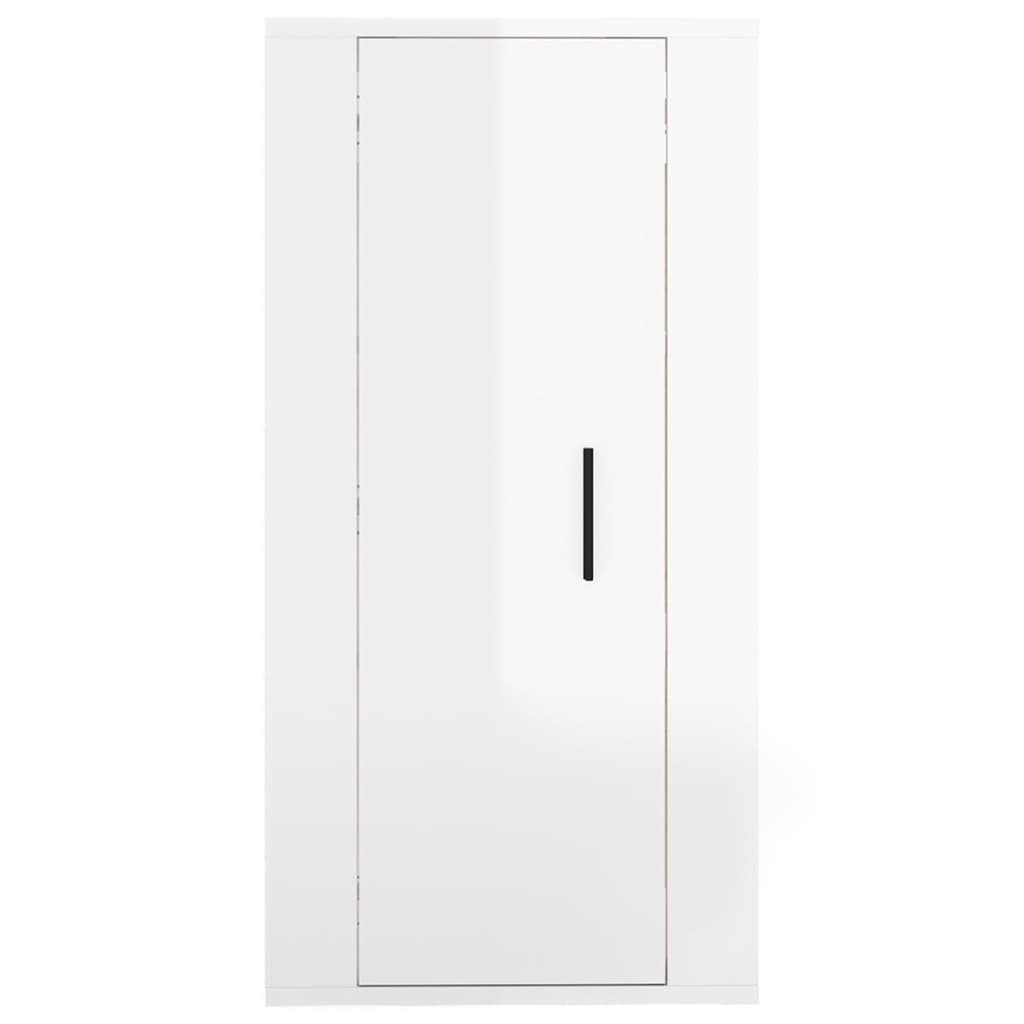 vidaXL Wall Mounted TV Cabinet High Gloss White 40x34,5x80 cm