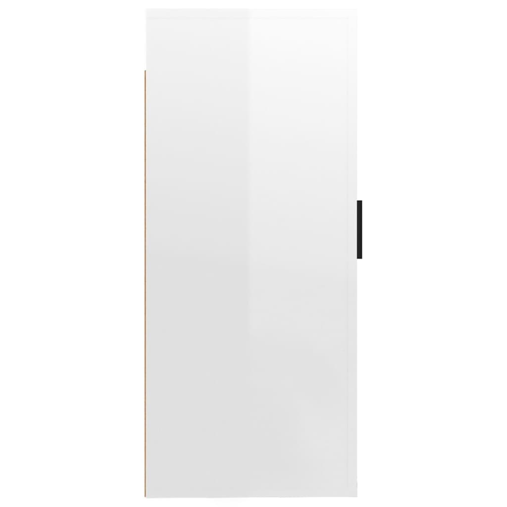 vidaXL Wall Mounted TV Cabinet High Gloss White 40x34,5x80 cm