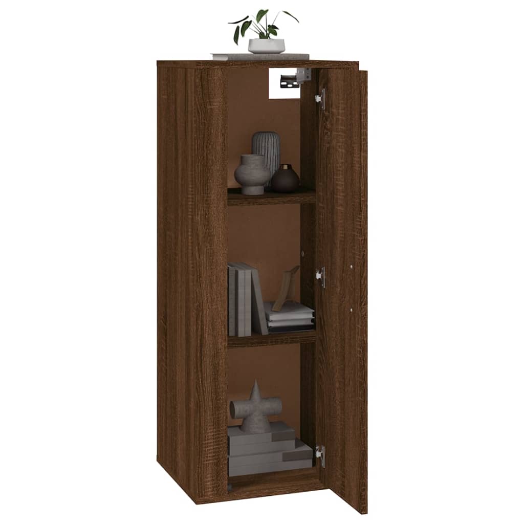 vidaXL Wall Mounted TV Cabinet Brown Oak 40x34,5x100 cm