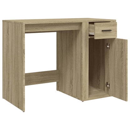 vidaXL Desk Sonoma Oak 100x49x75 cm Engineered Wood