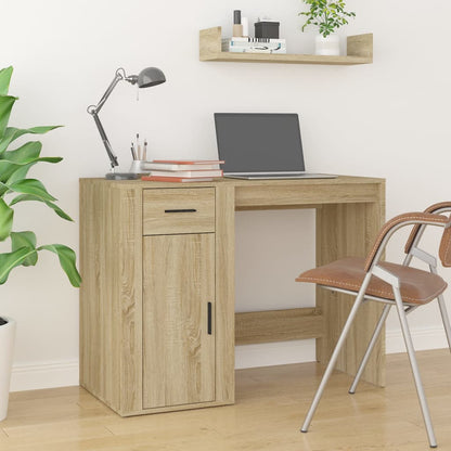 vidaXL Desk Sonoma Oak 100x49x75 cm Engineered Wood