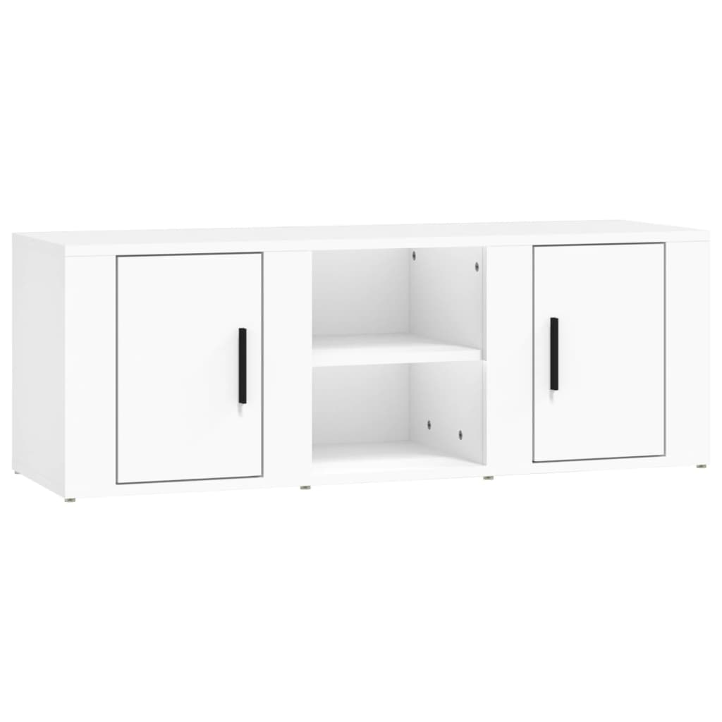 vidaXL TV Cabinet White 100x31.5x35 cm Engineered Wood