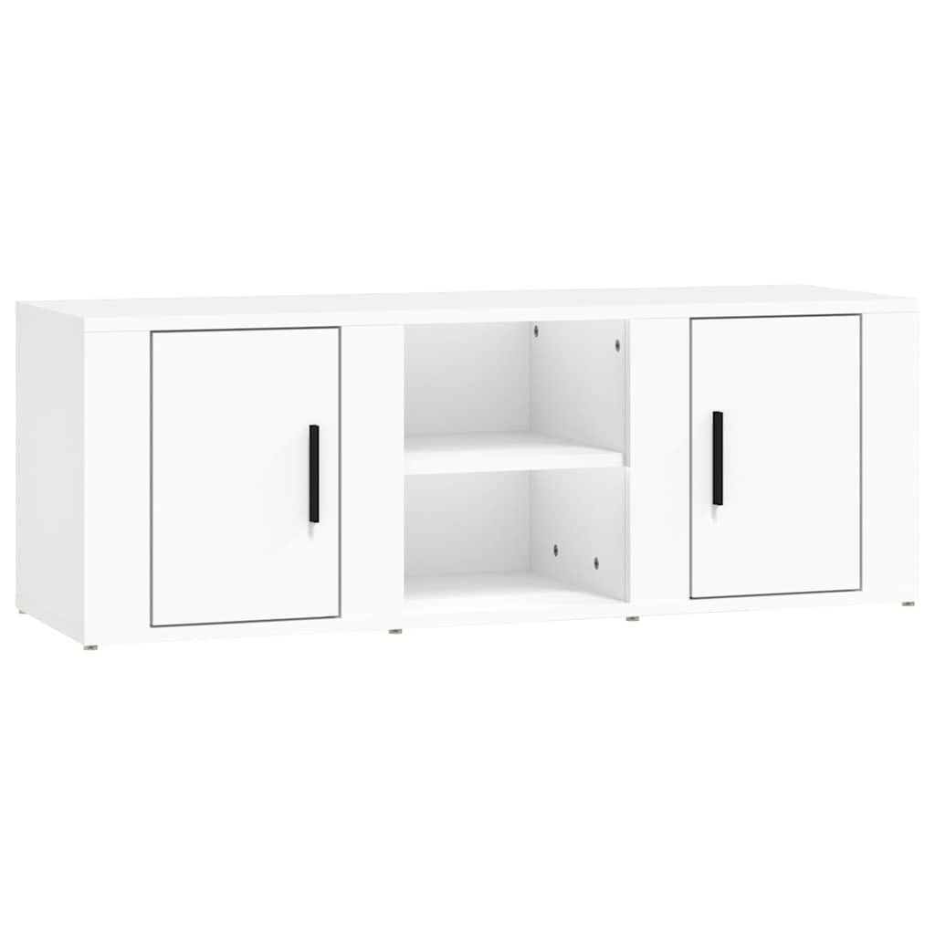 vidaXL TV Cabinet White 100x31,5x35 cm Engineered Wood