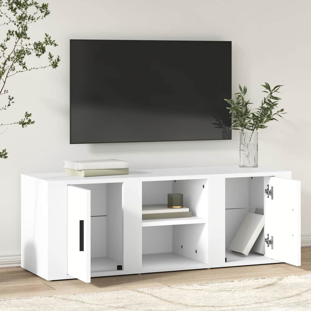 vidaXL TV Cabinet White 100x31,5x35 cm Engineered Wood