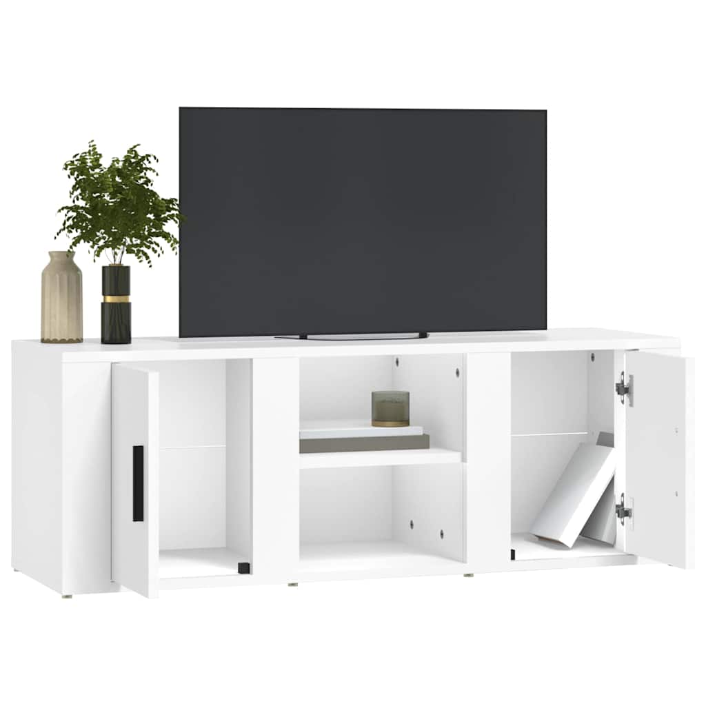 vidaXL TV Cabinet White 100x31,5x35 cm Engineered Wood