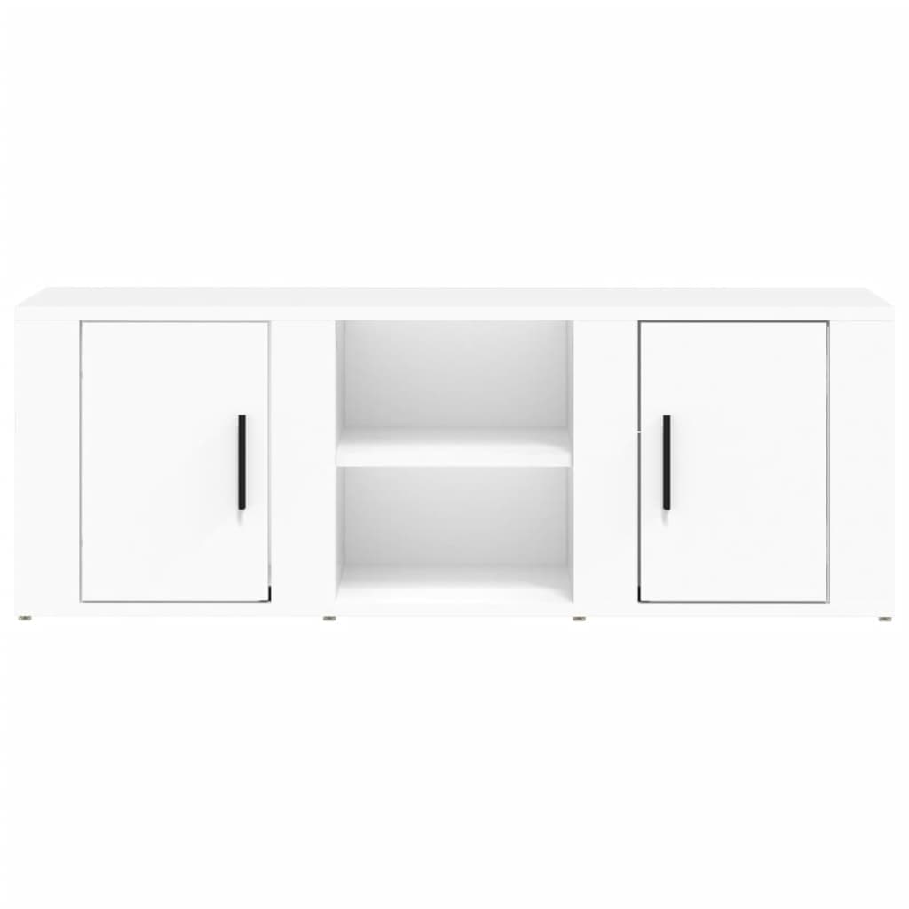 vidaXL TV Cabinet White 100x31.5x35 cm Engineered Wood