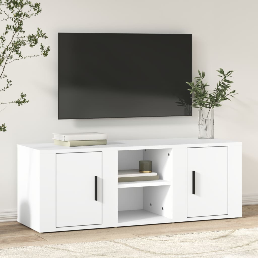 vidaXL TV Cabinet White 100x31,5x35 cm Engineered Wood