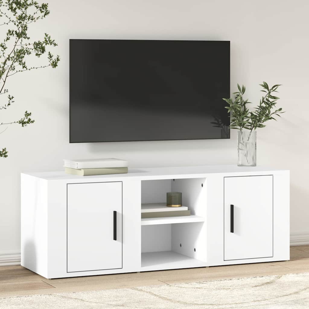 vidaXL TV Cabinet White 100x31,5x35 cm Engineered Wood