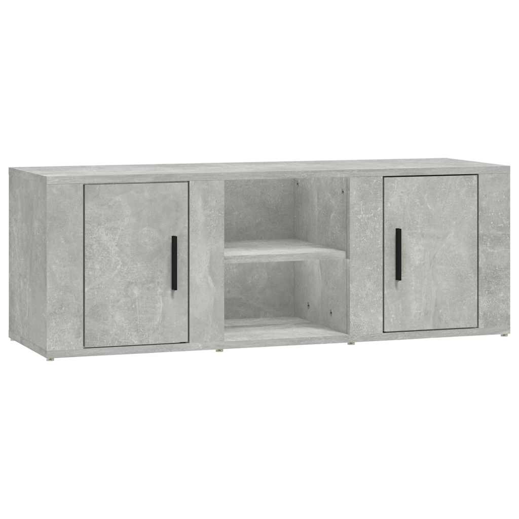 vidaXL TV Cabinet Concrete Grey 100x31,5x35 cm Engineered Wood