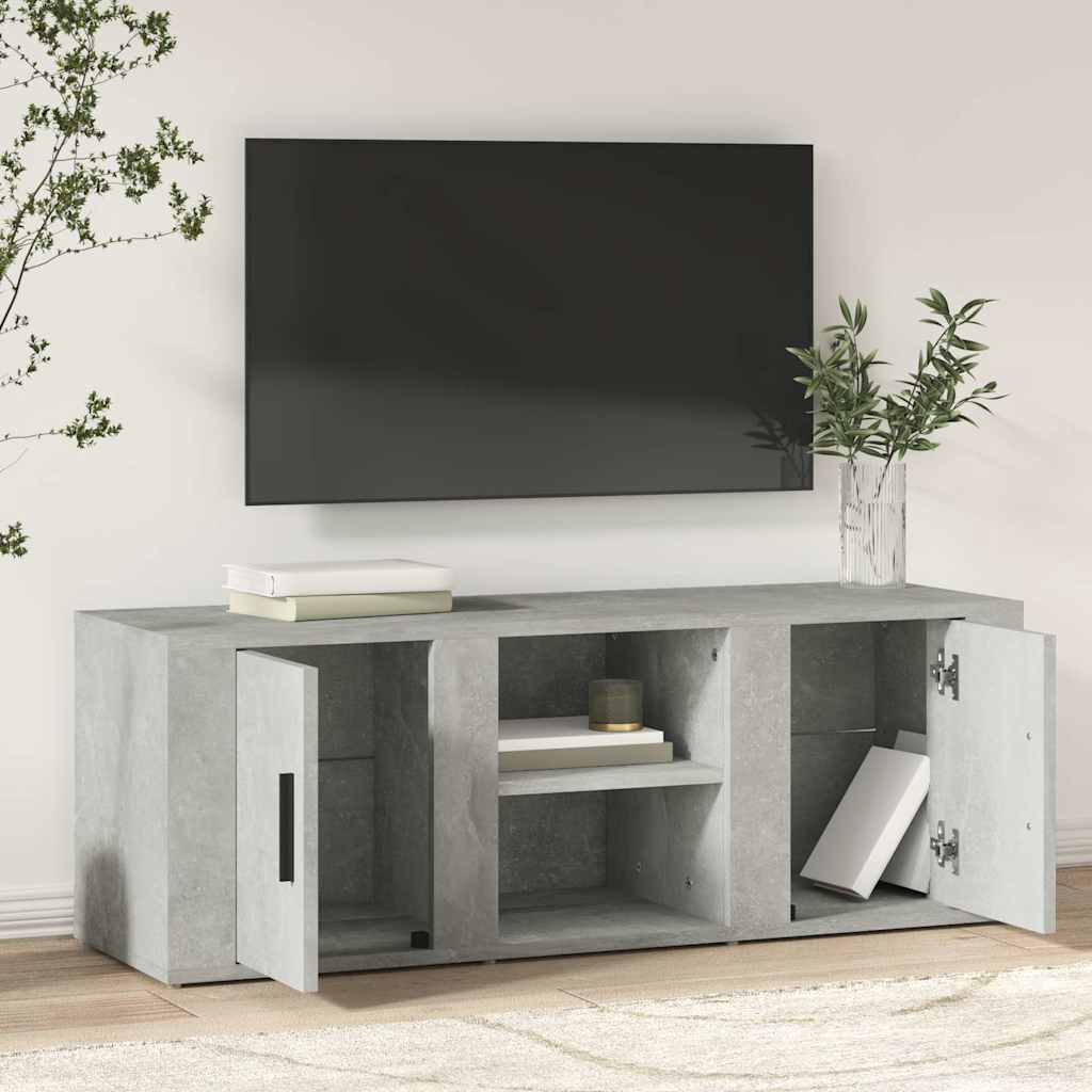 vidaXL TV Cabinet Concrete Grey 100x31,5x35 cm Engineered Wood