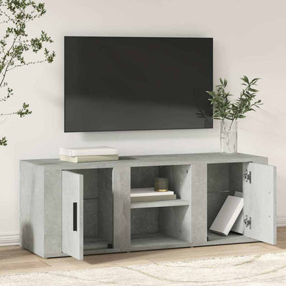 vidaXL TV Cabinet Concrete Grey 100x31,5x35 cm Engineered Wood