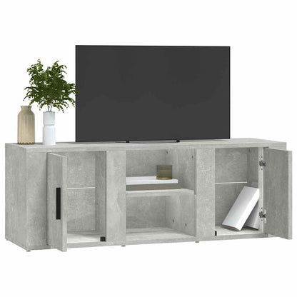 vidaXL TV Cabinet Concrete Grey 100x31,5x35 cm Engineered Wood