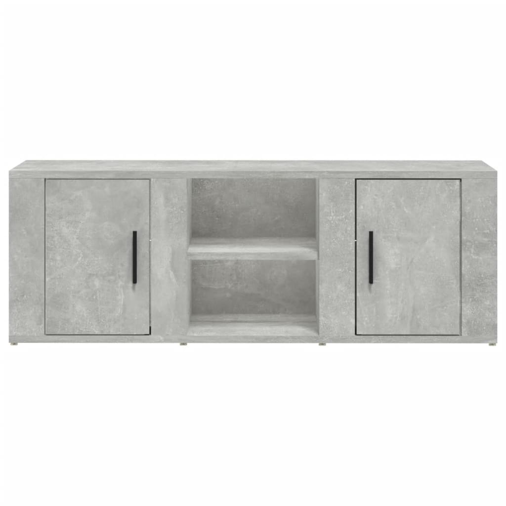 vidaXL TV Cabinet Concrete Grey 100x31.5x35 cm Engineered Wood