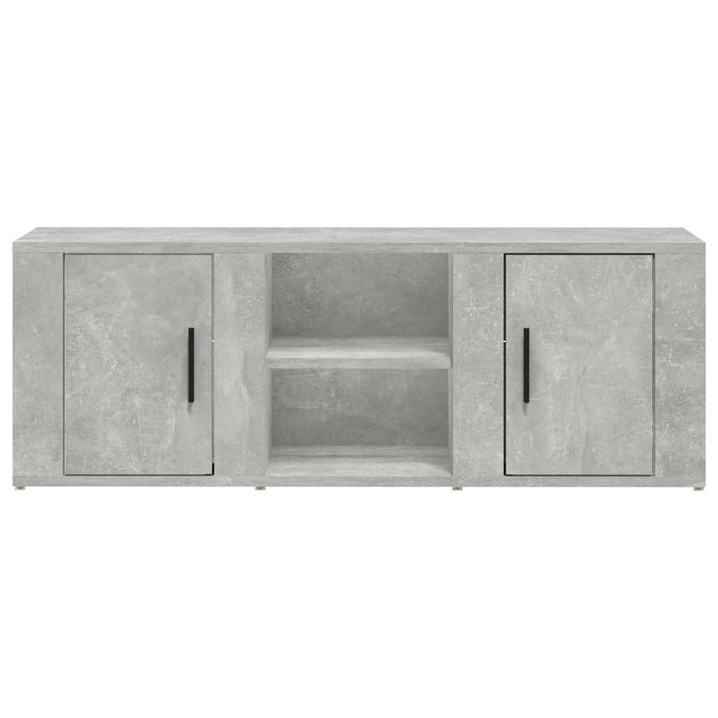 vidaXL TV Cabinet Concrete Grey 100x31,5x35 cm Engineered Wood