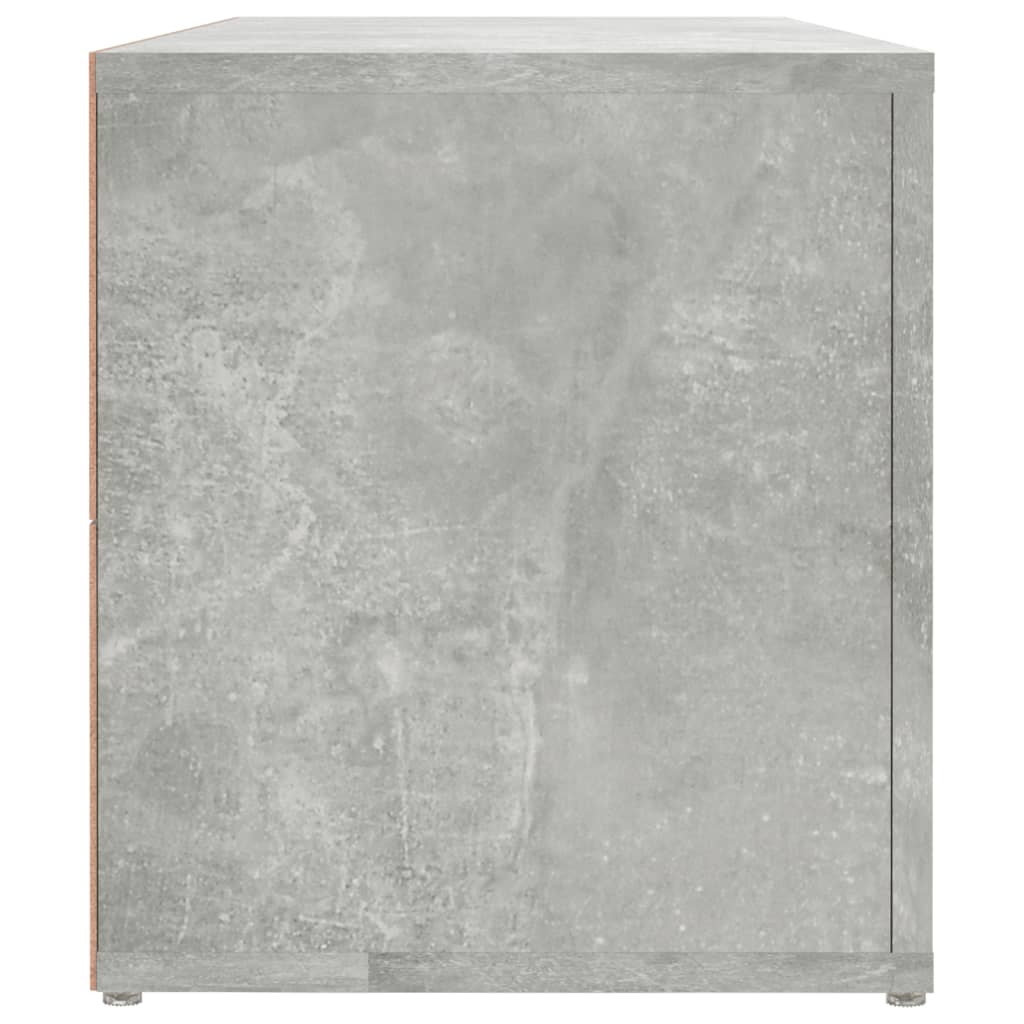 vidaXL TV Cabinet Concrete Grey 100x31.5x35 cm Engineered Wood