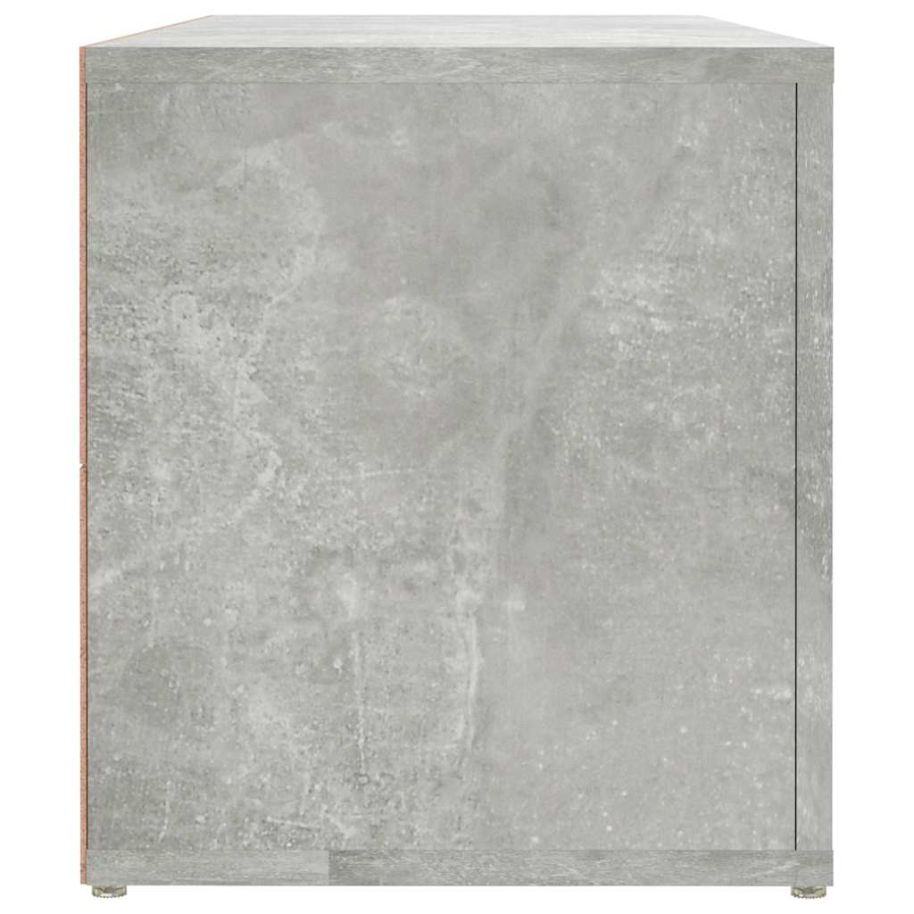 vidaXL TV Cabinet Concrete Grey 100x31,5x35 cm Engineered Wood