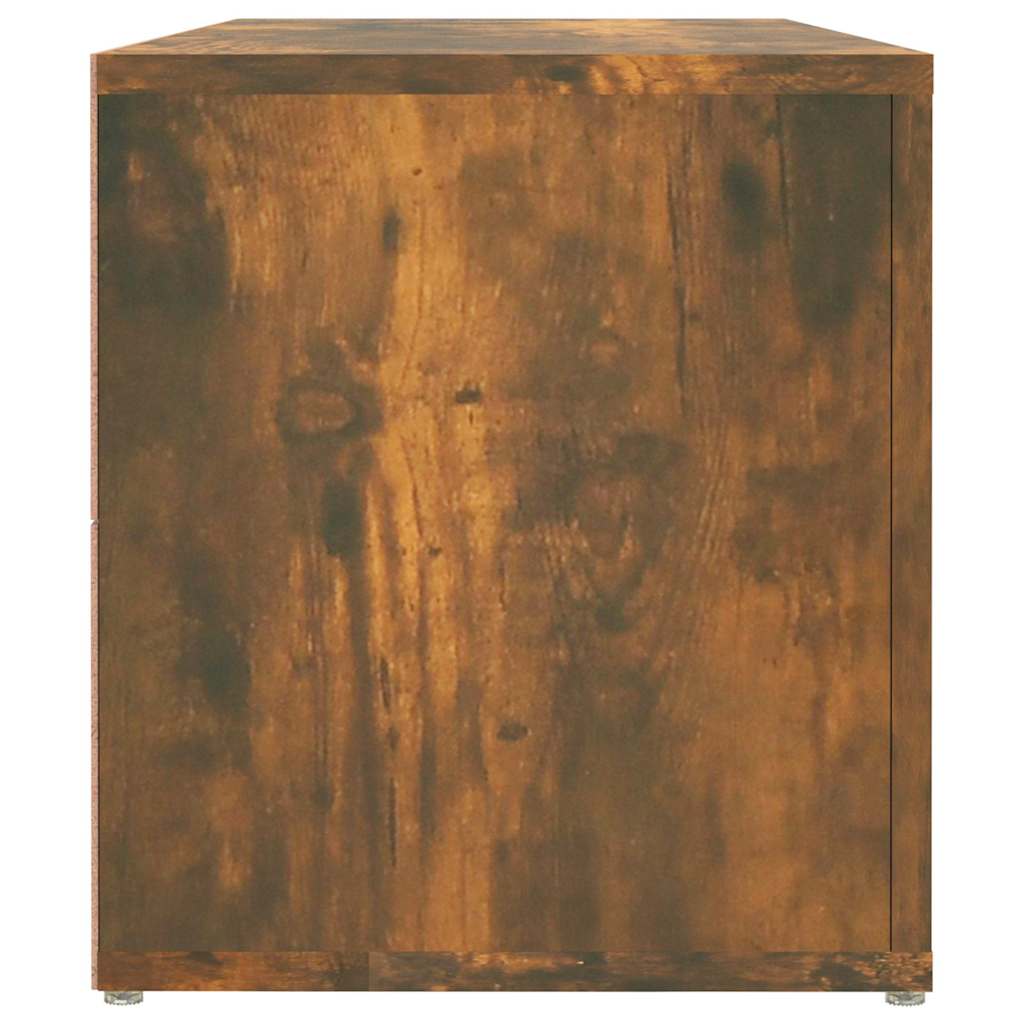 vidaXL TV Cabinet Smoked Oak 100x31,5x35 cm Engineered Wood