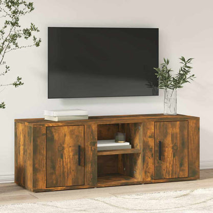 vidaXL TV Cabinet Smoked Oak 100x31,5x35 cm Engineered Wood