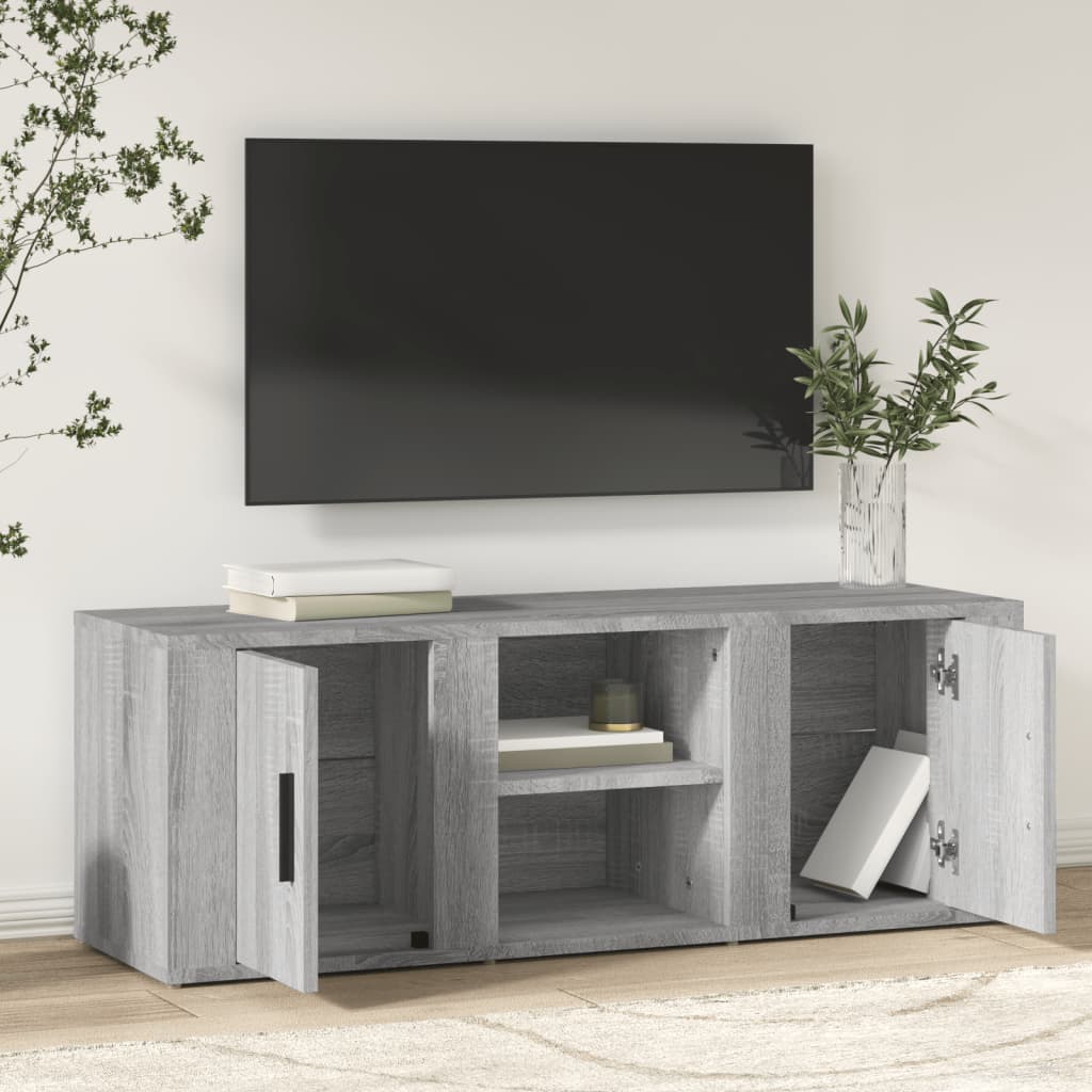 vidaXL TV Cabinet Grey Sonoma 100x31.5x35 cm Engineered Wood
