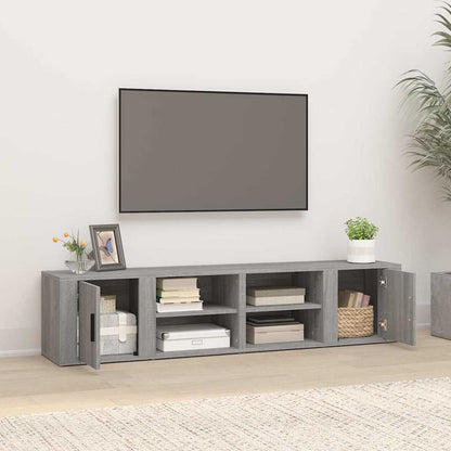 vidaXL 2 Piece TV Cabinet Set Grey Sonoma 80x31,5x36 cm Engineered Wood