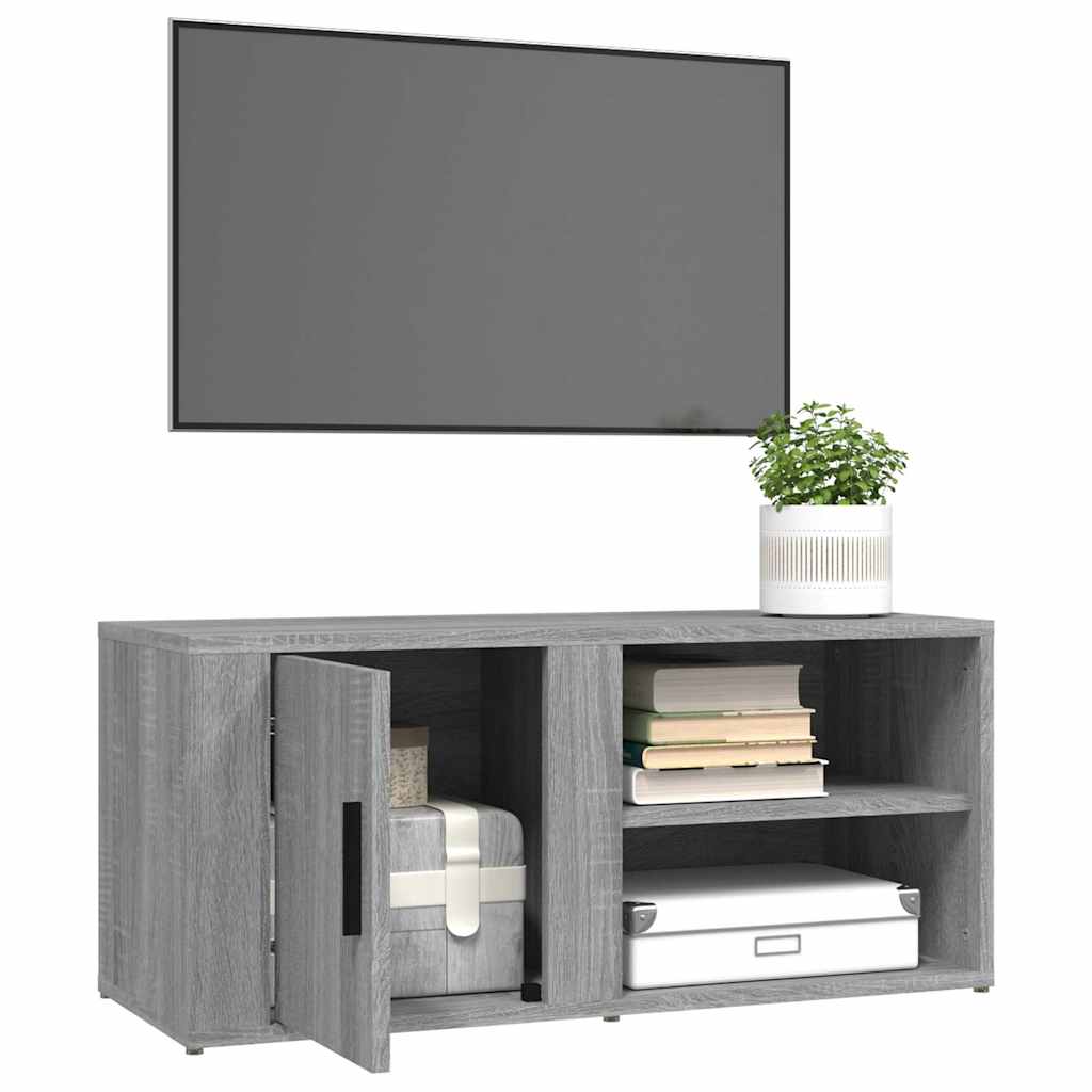 vidaXL 2 Piece TV Cabinet Set Grey Sonoma 80x31,5x36 cm Engineered Wood