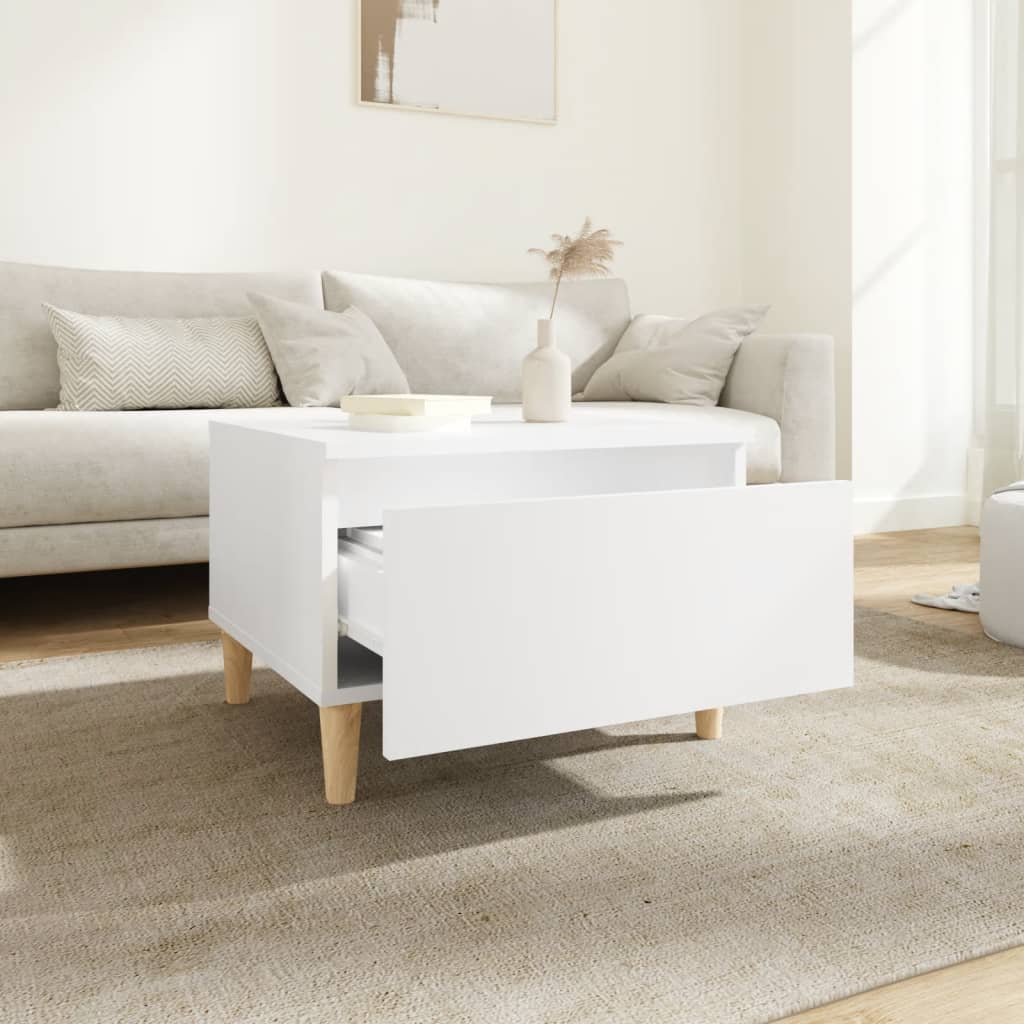 vidaXL Side Tables 2 pcs White 50x46x35 cm Engineered Wood
