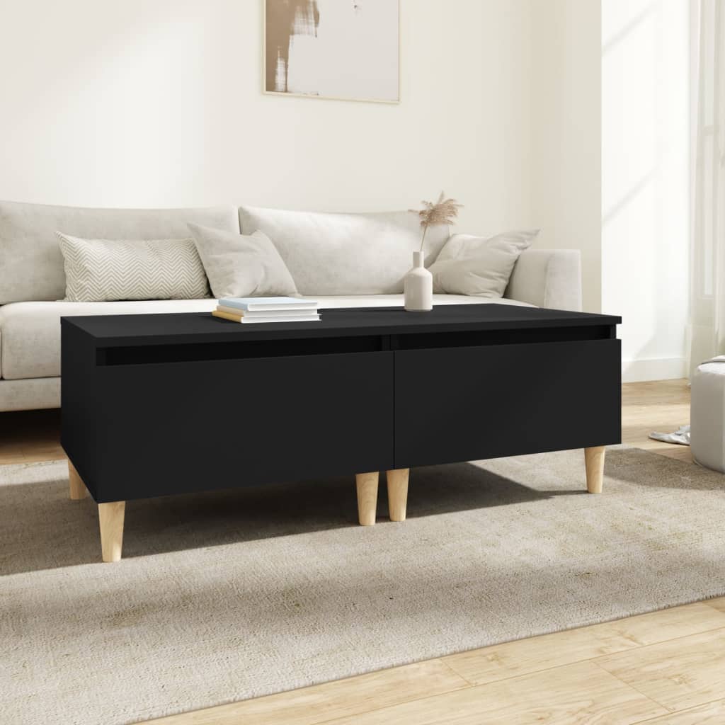 vidaXL Side Tables 2 pcs Black 50x46x35 cm Engineered Wood
