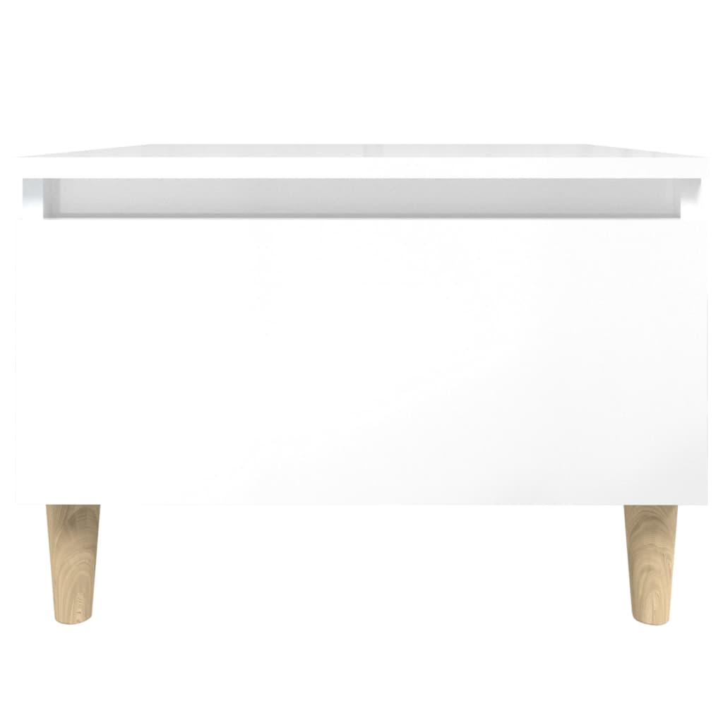 vidaXL Side Table High Gloss White 50x46x35 cm Engineered Wood