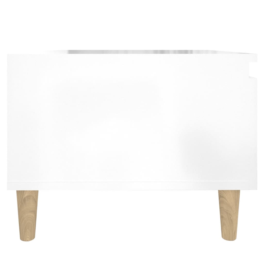 vidaXL Side Table High Gloss White 50x46x35 cm Engineered Wood