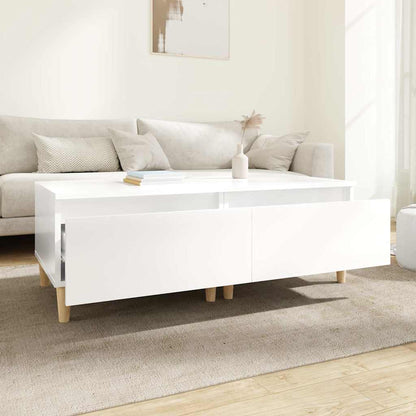 vidaXL Side Tables 2 pcs High Gloss White 50x46x35 cm Engineered Wood