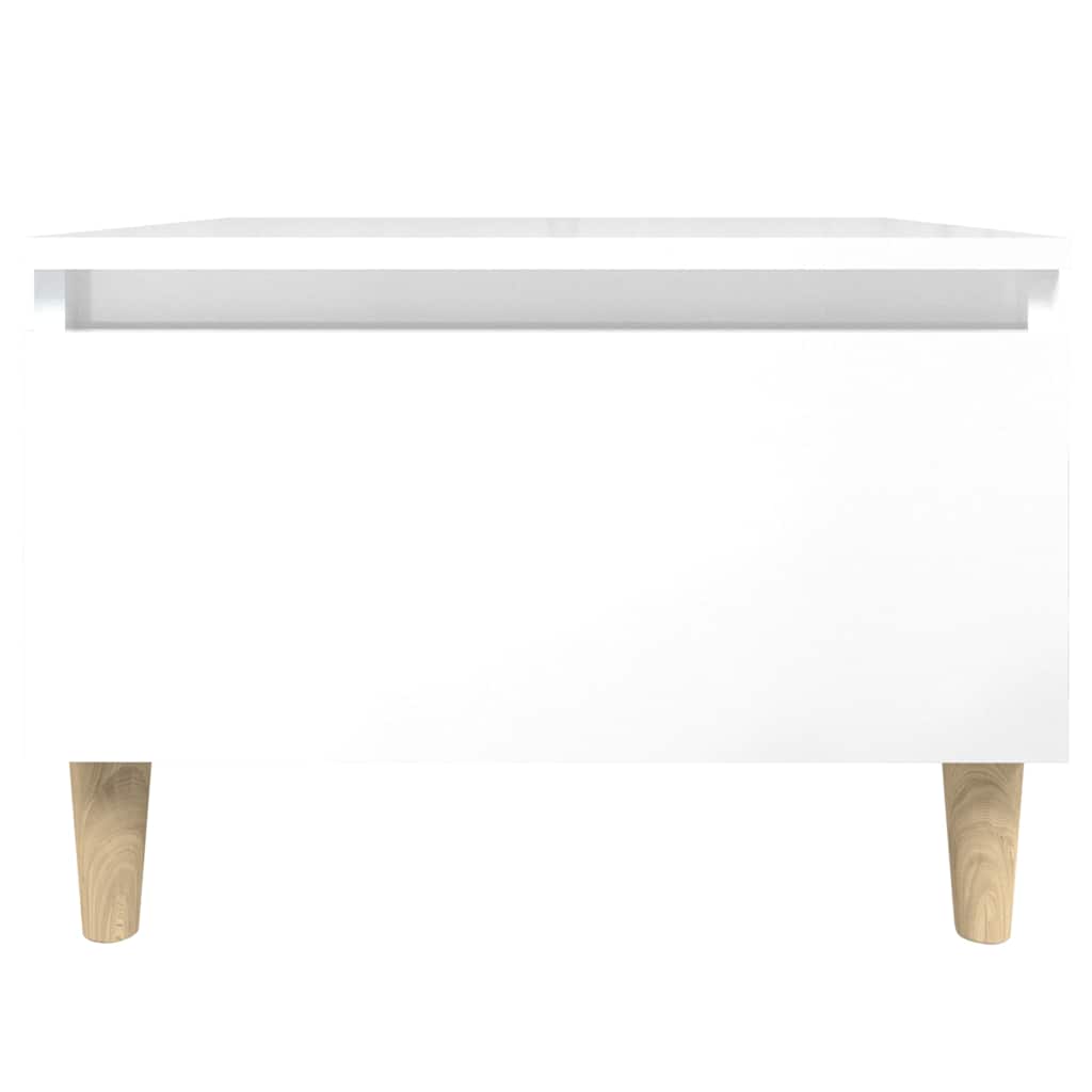 vidaXL Side Tables 2 pcs High Gloss White 50x46x35 cm Engineered Wood
