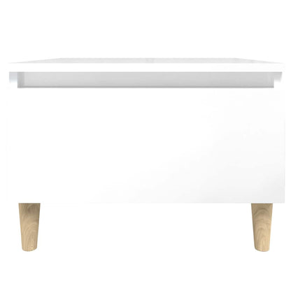 vidaXL Side Tables 2 pcs High Gloss White 50x46x35 cm Engineered Wood