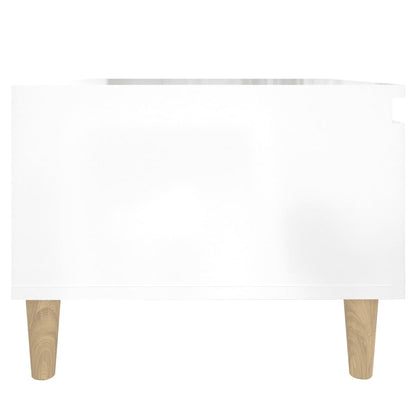 vidaXL Side Tables 2 pcs High Gloss White 50x46x35 cm Engineered Wood