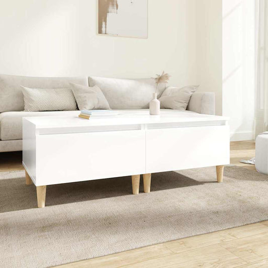 vidaXL Side Tables 2 pcs High Gloss White 50x46x35 cm Engineered Wood