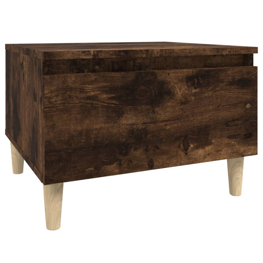 vidaXL Side Tables 2 pcs Smoked Oak 50x46x35 cm Engineered Wood