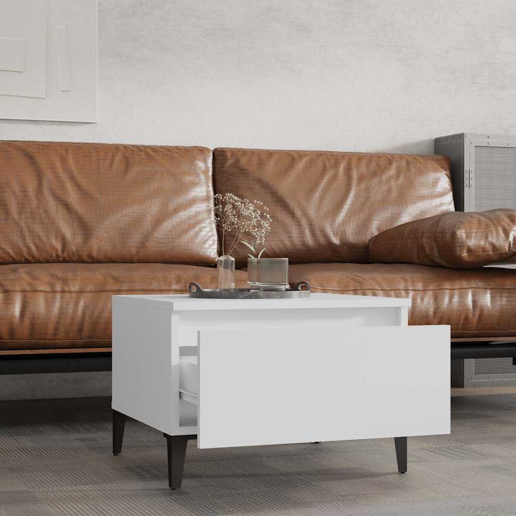 vidaXL Side Tables 2 pcs White 50x46x35 cm Engineered Wood