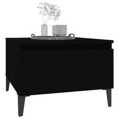 vidaXL Side Table Black 50x46x35 cm Engineered Wood