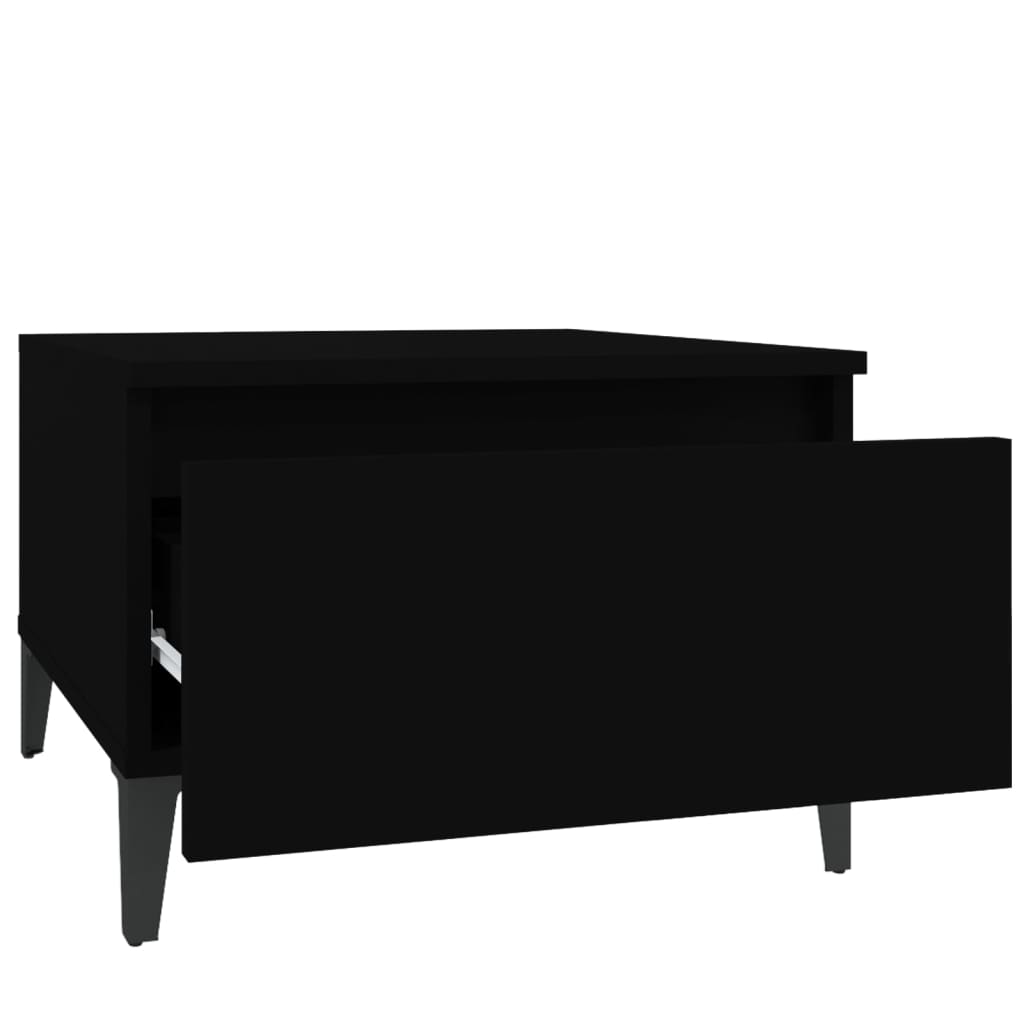 vidaXL Side Table Black 50x46x35 cm Engineered Wood