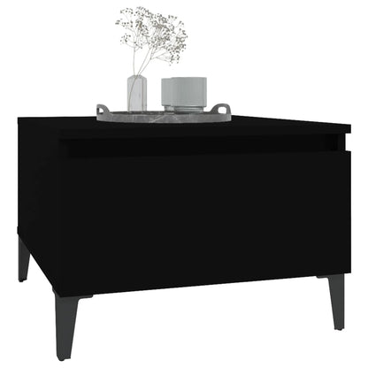 vidaXL Side Tables 2 pcs Black 50x46x35 cm Engineered Wood