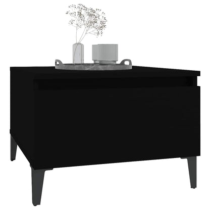 vidaXL Side Tables 2 pcs Black 50x46x35 cm Engineered Wood